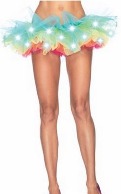 F7318 Light Up Rainbow Organza TuTu